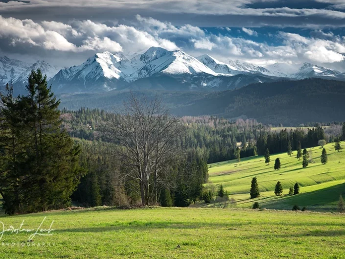 Wiosenna panorama na Tatry, Polska